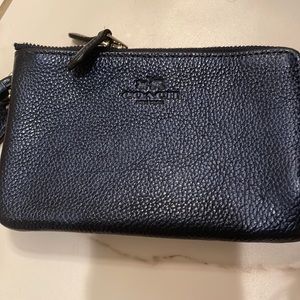 Navy Coach wristlet